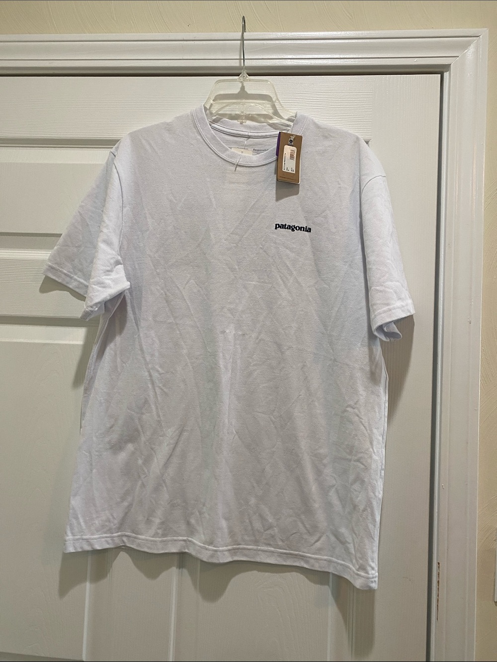 Patagonia White Short-Sleeve Logo Tee